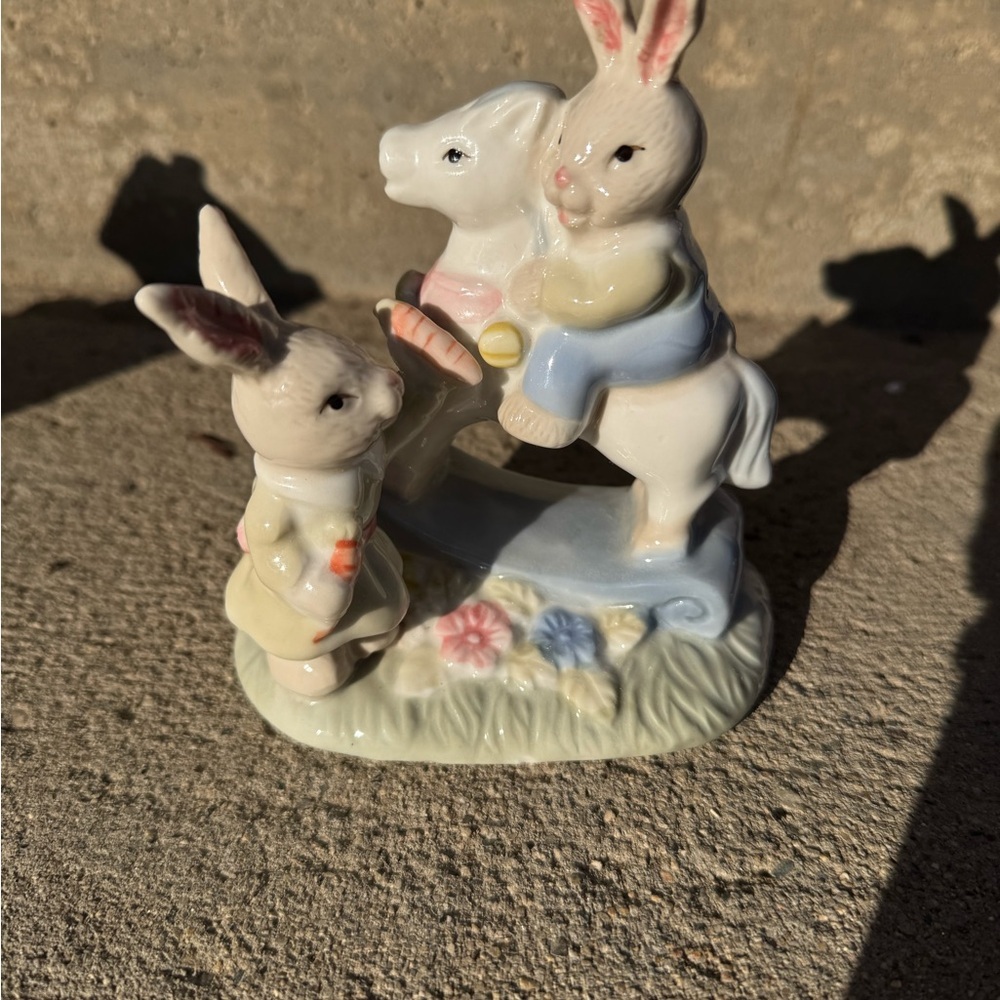 Charming Ceramic Bunny Figurine